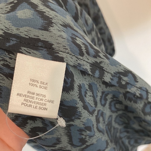 Rebecca Taylor Printed Silk Tunic Dress in Storm Cat - Picture 9 of 9